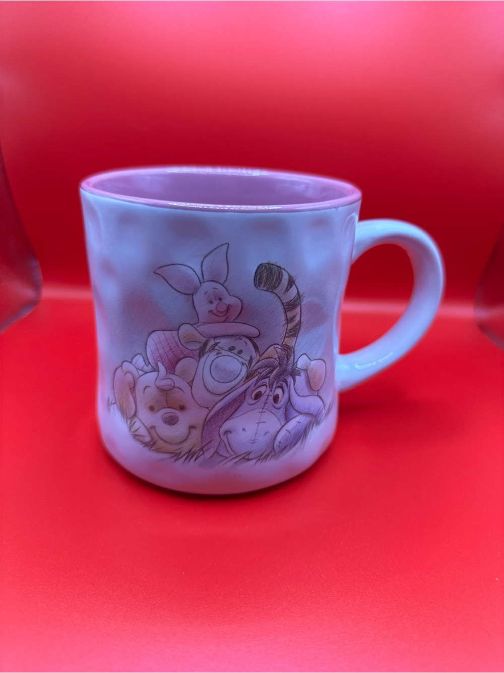 Pink Winnie the Pooh Characters Ceramic Coffee Mug